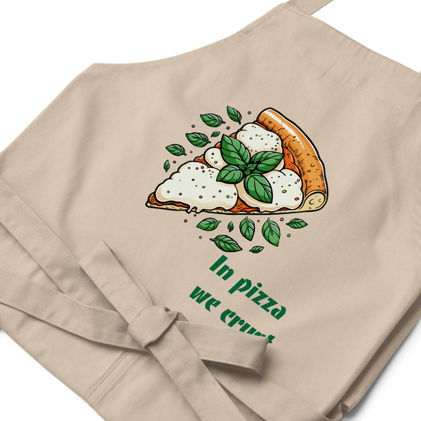 Eco-Friendly Cotton Apron with Pizza Motif