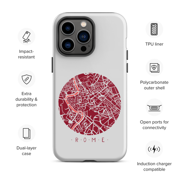 Map of Rome Tough iPhone Case
