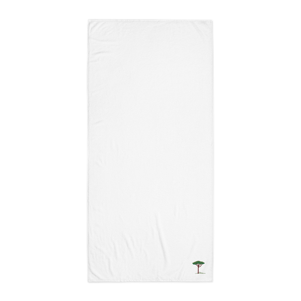 Turkish Cotton Towel with Embroidered Stone Pine